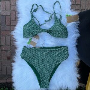 Berlook Green Patterned Bikini Set 15